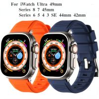 silicone strap For Apple watch Ultra 49mm 8 7 45mm Watch High Quality Replacement Wristband For iwatch 6 5 4 3 2 SE 44mm 42mm