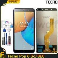 Beyondwolf หน้าจอเดิมสำหรับ Tecno Pop 6 BE6ชิ้นส่วนจอสัมผัสแอลซีดีของเครื่องแปลงดิจิทัลแทนที่ด้วยกรอบกลางสำหรับ BE6 Tecno Pop 6 Go