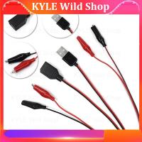 KYLE Wild Shop USB Alligator Clips Crocodile Wire Male female to USB Detector DC Voltage Ammeter Capacity Power Meter Monitor