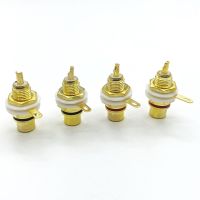 RCA Female Socket Solder Cup Connector With Nut RCA Jack Amplifier Chassis PCB Panel Mount Audio Terminal 3.5mm AV Plug Adapter