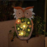 Solar Led Light Resin Owl Garden Statue Light Owl Figurine Ornaments For Home Outdoor Yard Garden Decorations