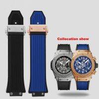 ☏♟☂ สายนาฬิกายางสำหรับ HUBLOT BIG BANG 441 Classic Fusion Belt Men Watchband 27x17mm ปากนูนสายนาฬิกาสำหรับผู้ชายส่งเครื่องมือ