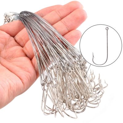 （A Decent035）10pcs Steel Wire Leader with Swivel Anti-bite Fishing Line 15/22.5cm Accessories Pike Bass Olta Leadcore Leash hook