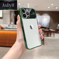 AnDyH Phone Case For iPhone 14 13 12 11 Pro Max XR XS X 8 7 6s 6 Plus Electroplated Transparent Soft TPU Glass Camera Protector Back Cover