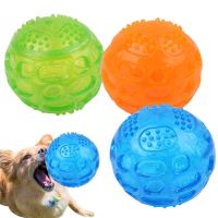 Pet Dog Cat Puppy Sounding Toy Polka Squeaky Tooth Cleaning Ball Playing Pet Teeth Chew Rubber Toy Pet Dental Care Accessories Toys