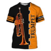 T SHIRT -  （ALL IN STOCK）  Graphic instrument saxophone mens T-shirt,  short sleeved round neck retro shirt, piano music, hip-hop, summer trend top   (FREE NICK NAME LOGO)