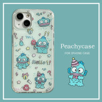 การ์ตูน Sanrio Hangyodon ใช้ได้กับเคสโทรศัพท์ iPhone 15 14 13 12 Pro Max 11 15Promax IMD รูใหญ่ฝาหลังทนต่อแรงกระแทกเคสมือถือ