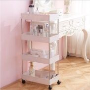 Kệ đựng đồ đa năng 4 tầng có bánh xe đẩy chuyên dụng cho spa, phòng tắm