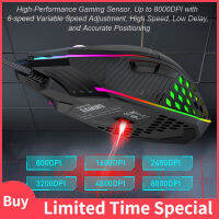 เมาส์ Rgb แบบมีสาย Mouse Komputer X801ส่องสว่างสวมใส่สบายประสิทธิภาพสูง