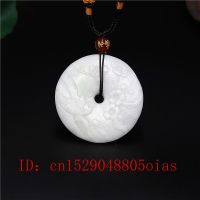 【CW】 Chinese Pendant Necklace Jewelry Double-sided Hollow Carved Amulet Gifts