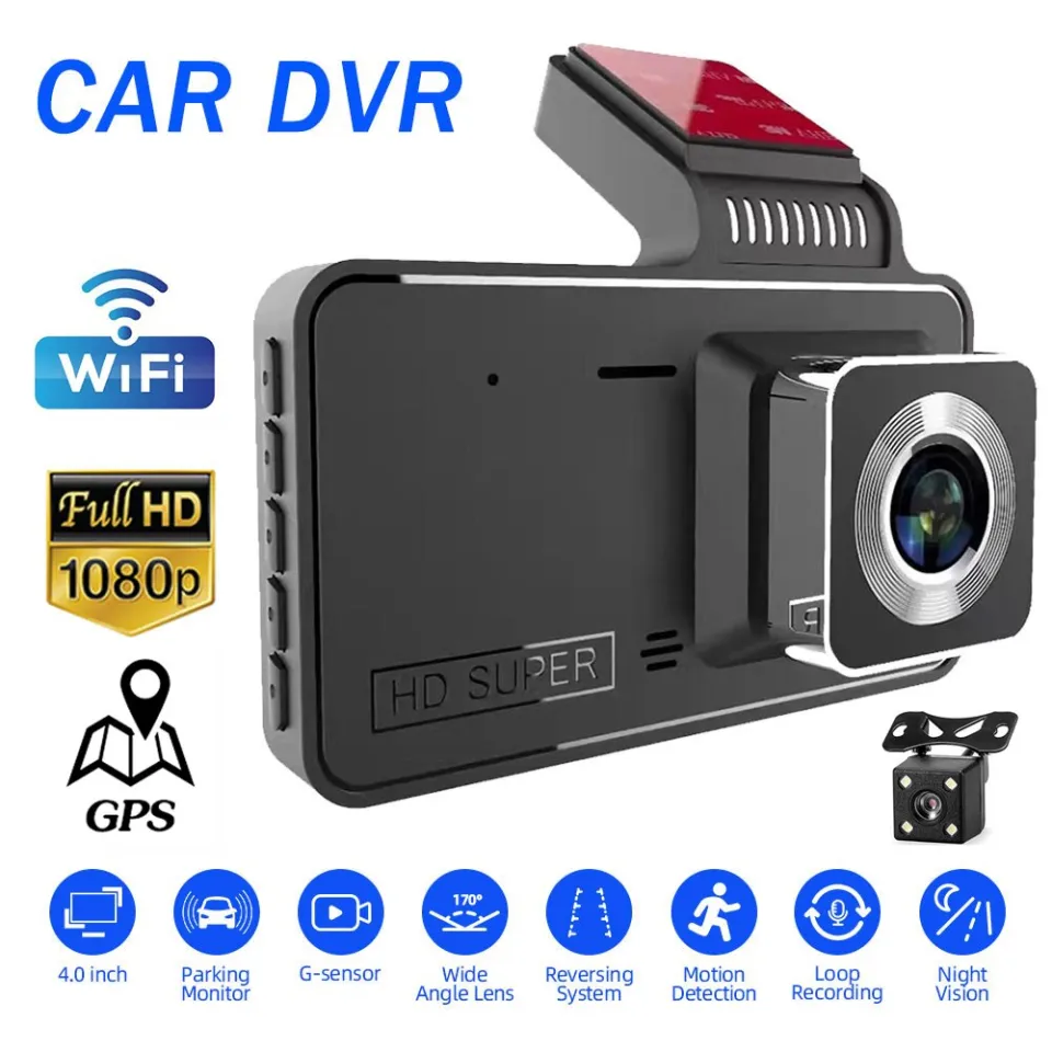 Car DVR WiFi GPS 4.0 Touch Screen HD 1080P Dash Cam Rear View Camera Video  Recorder Auto Parking Monitor Night Vision Black Box