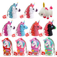 JASTER Unicorn USB Flash Drives 64GB Colorful Horse Memory Stick 32GB ของขวัญสร้างสรรค์สำหรับเด็กไดรฟ์ปากกา16GB ฟรี Key Chain U 8G