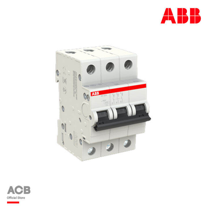 abb-2cds213001r0014-เมนเซอร์กิตเบรกเกอร์-1แอมป์-3-โพล-6-ka-miniature-circuit-breaker-mcb-3p-breaking-capacity-รหัส-sh203-c1