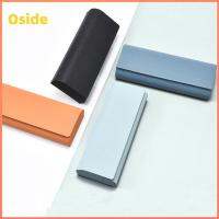 OSIDE โลหะสำหรับตกแต่ง กล่องใส่แว่นตา หนังพียู ปลอกหุ้มป้องกัน กล่องเก็บแว่นกันแดด ที่มีคุณภาพสูง เคสลายแว่นตา สำหรับผู้หญิง