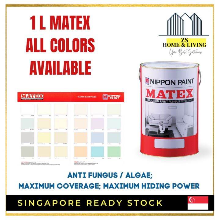 1L Nippon Matex Paint Emulsion Paint For Ceiling and Wall Anti Fungus