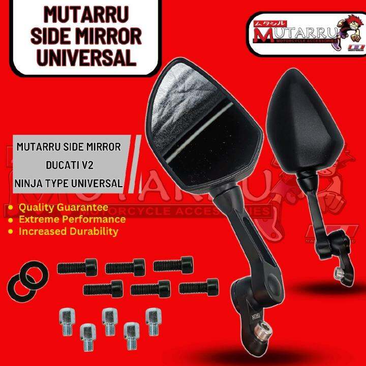 MUTARRU SIDE MIRROR DUCATI V2 NINJA TYPE UNIVERSAL Lazada PH