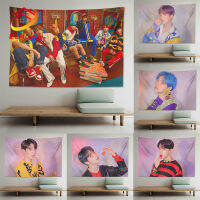 Kpop BTS Tapestry Bangtan Boys Decor แขวนกำแพงฉากหลัง3D การพิมพ์ผ้าม่านห้องนั่งเล่นในบ้านห้องนอนตกแต่งขาย