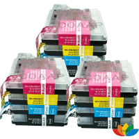 12หมึกสำหรับ Brother LC1100 LC980 LC990 DCP-145C DCP-165C DCP-167C DCP-185C &amp; MFC-5490CN MFC-5890CN เครื่องพิมพ์