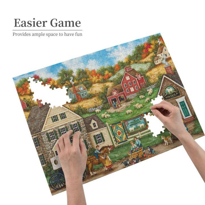 hometown-gallery-great-balls-of-yarn-wooden-jigsaw-puzzle-500-pieces-educational-toy-painting-art-decor-decompression-toys-500pcs