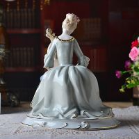 Western Female The Girl With The Cello Home Decor Ceramic Figurines Art Crafts Coffee Bar Porcelain Ornament Wedding Decoration