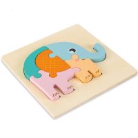Wholesale Wooden Animal Puzzle Baby Jigsaw Montessori Tangram Educational animal puzzle toys WPT57-B For Kids