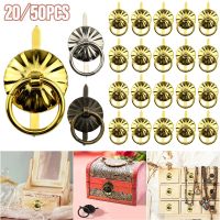 20/50 Pcs Antique Bronze Mini Knobs Vintage Ring Pull Handles DIY Jewelry Box Cabinet Cupboard Dresser Drawer Handle Knob Decor