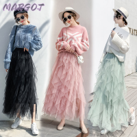 Margot Fashion กระโปรง กระโปรงยีนส์ กระโปรงทรงเอ วินเทจ ชิค ทันสมัย ล้ำสมัย WWY2393FCE 39Z230927