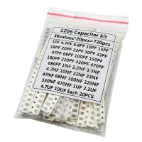 【YF】✷  36Values 1pF-10uF Capacitor set 1206 SMD Capacitors assortment kit 22PF 47PF 22NF 100NF 2.2UF 4.7UF 0603 0805