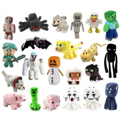 Minecraft Plush Toys Minecraft Creeper Enderman Wolf Stuffed Toys Pixel Doll Cartoon Character Toy Baby Bedtime Gift