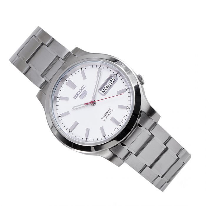 Genuine] Seiko 5 SNK789K1 Automatic Stainless Steel Analog Silver White  Dial Men's Watch | Lazada