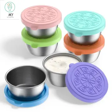 70ml Reusable Condiment Containers With Lids Leak Proof Stackable