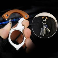 Car Key Buckle Self-Protection Hook Stainless Steel Car Keychain Mens Key Chain Key Ring Pendant Multifunctional Tools Picture Hangers Hooks