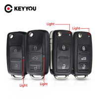 KEYYOU 10x 23 BT Flip Remote Key Shell รถสำหรับ VW VOLKSWAGEN Tiguan Golf Sagitar Polo MK6แคดดี้ Passat Auto คีย์กรณี