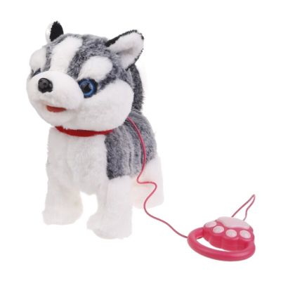 X90C ของขวัญสายจูงสุนัขตุ๊กตาหนานุ่มของเล่นจูงสุนัขไฟฟ้าร้องเพลงจำลองสำหรับลูกสุนัข