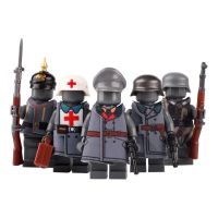 Compatible with LEGO military World War I World War II German officer coat moc small particles spell plug-in building block toys