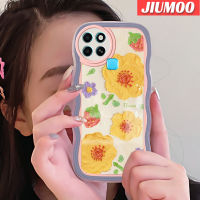 เคส JIUMOO สำหรับ Infinix Smart 6 Plus Smart 6 Plus Smart 7เคสภาพวาดสีน้ำมันแฟชั่นลายดอกไม้สีสันสดใสเคสเคสซิลิโคนกันกระแทกโทรศัพท์แบบใสเคสเคสโปร่งใสป้องกันเลนส์กล้อง