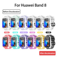 สายรัดโปร่งใสสำหรับ Huawei แบนด์8 7 6สายธารน้ำแข็งใสสำหรับ Huawei สมาร์ท Band8อุปกรณ์สายข้อมือสำหรับเปลี่ยนสายซันไชน์ซิมโฟนี