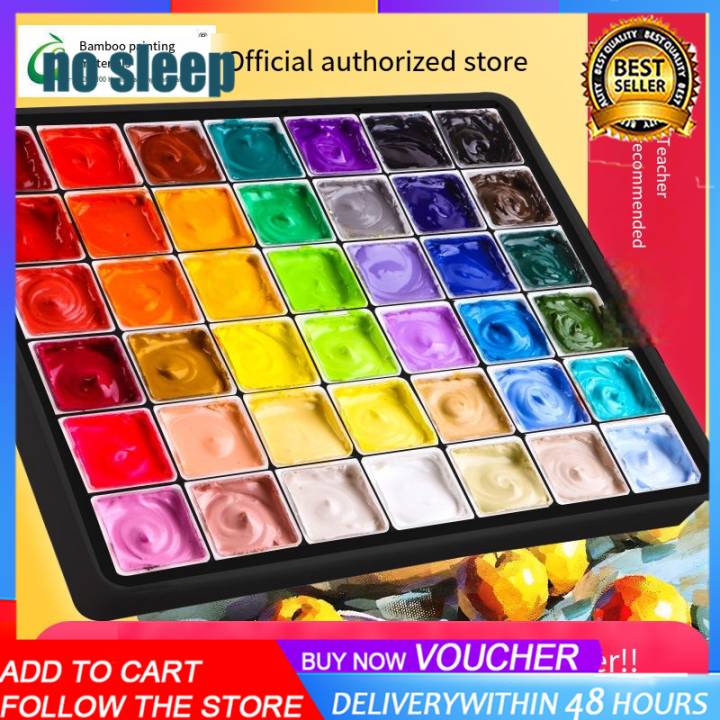 Gouache Paint Set,40สี (30มล.) สีส่งแบบสุ่มพร้อมกระเป๋าเดินทางแบบพกพา