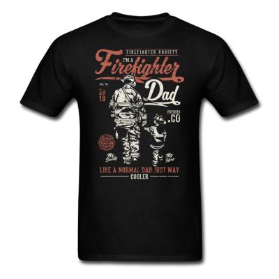 Firehter Dad T-Shirt Sportswear Gildan Halloween Gift Hot Sale  45ET