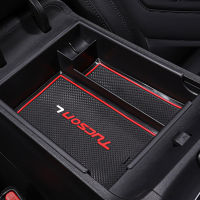 For Hyundai Tucson NX4 2022 Car Black Interior Console Armrest Glove Storage Box Tray Container Organizer Accessories