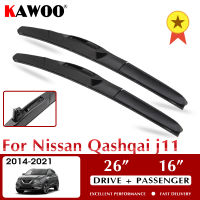 CWKAWOO ใบปัดน้ำฝนรถสำหรับ Nissan Qashqai J11 2014-2021กระจกหน้ากระจกอุปกรณ์เสริม26 "16" LHD RHD