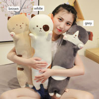 3 Sizes Stuffed Animal White Grey Brown Cat Long Leg Pillow Cushion Bolster Baby Doll Girl Friend Soft Plush Toy Birthday Christmas Valentine Love Ramadan Gift