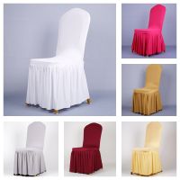 Spandex Elastic Chair Cover Hotel Dining Room Wedding Seat Case Skirt Stretch Chaircover for Banquet