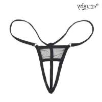 Solid New 2022 Panties Out Hollow Waist Low 39;s Women Underwear Thong Mesh Female Lingerie Exotic G-string Crotch Open Sexy Women