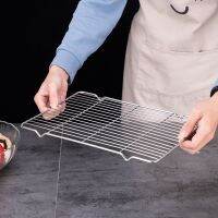 【 Party Store 】 Stainless Steel Cooling Rack Non-stick Pastry Cake Stand Oven Baking Tray Macarons Bread Biscuit Pan Barbecue Cooking Mesh Shelf