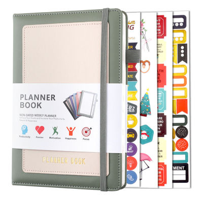 Manual Efficiency Stationery Supplies Office Self-Regulation Tie Notebook Weekly Planner Monthly Planner Dotted