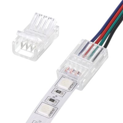 8mm 10mm 2 3 4 Pin Solderless Connector For Single Color/RGB/WS2811 Led Neon Light Strip to Strip/Wire Quick Connectors Adapter Watering Systems Garde