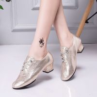 hot【DT】 Latin Dancing Shoes Gold Performance Jazz Latina Heels Ballroom Sneaker