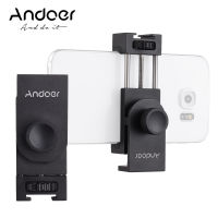 Andoer โลหะที่วางโทรศัพท์ขาตั้งกล้องสามขาอะแดปเตอร์รองเท้าเย็นติดตั้งไมโครโฟน LED แฟลชวิดีโอสนับสนุนแนวตั้งและแนวนอนโหมด Vlog Studio