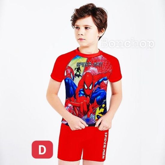 Đồ bơi bé trai hình siêu nhân nhện 10-40kg - ảnh sản phẩm 3